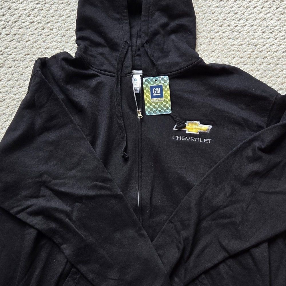 Brand new Chevrolet Embroidered zip up hoodie.